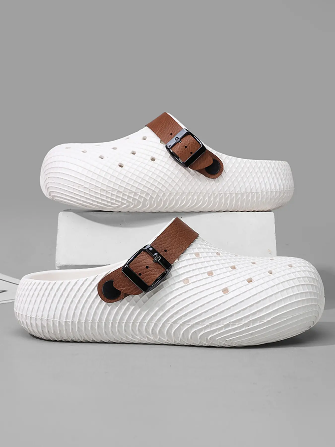 Men's Summer Retro Eva Slippers, Lightweight Anti-Slip Breathable Fashion Sandals, Waterproof Dirt-Resistant Casual Footwear