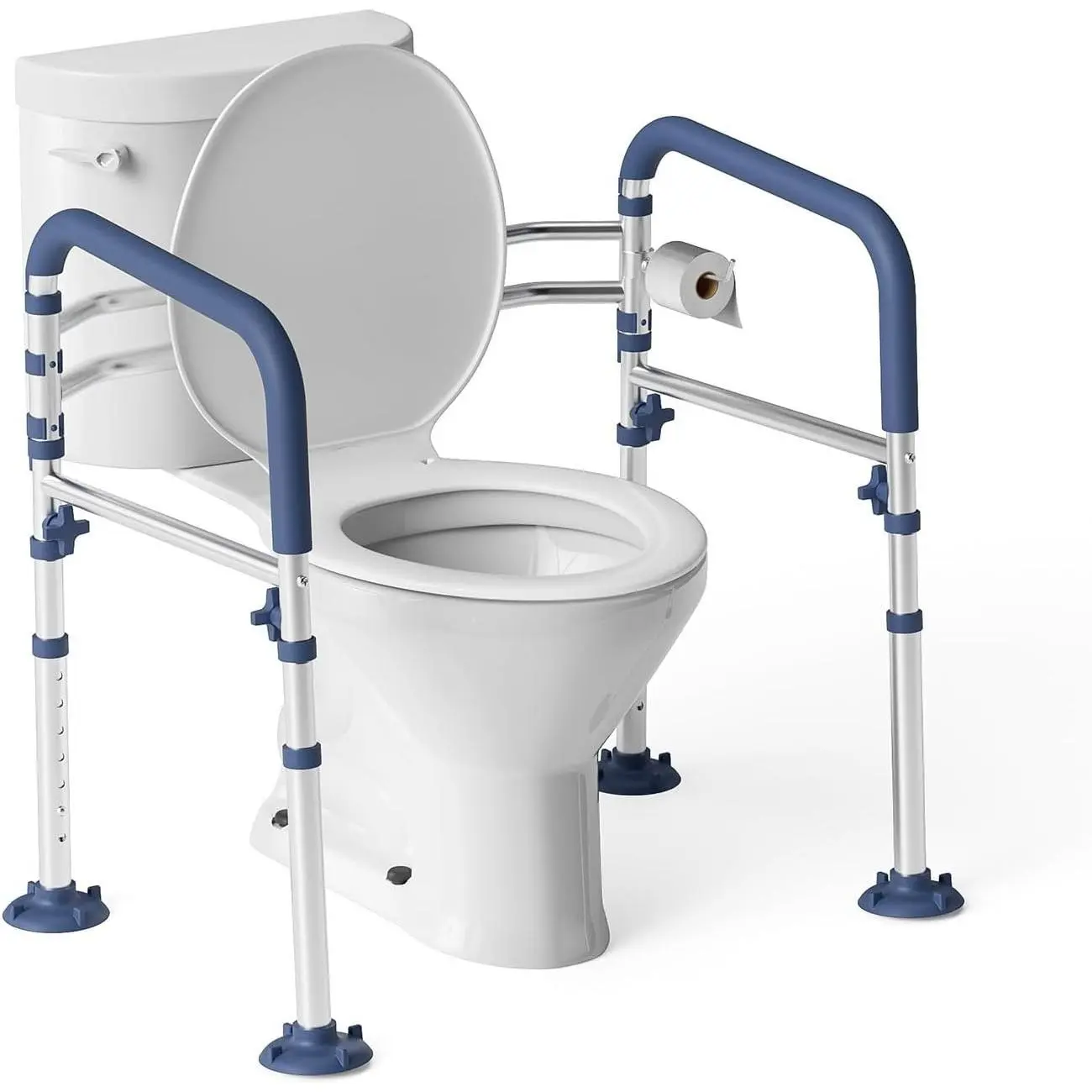 Toilet Safety Rails for Seniors, Height and Width Adjustable Toilet Frame Handles Provides Support for Pregnant and Disabled