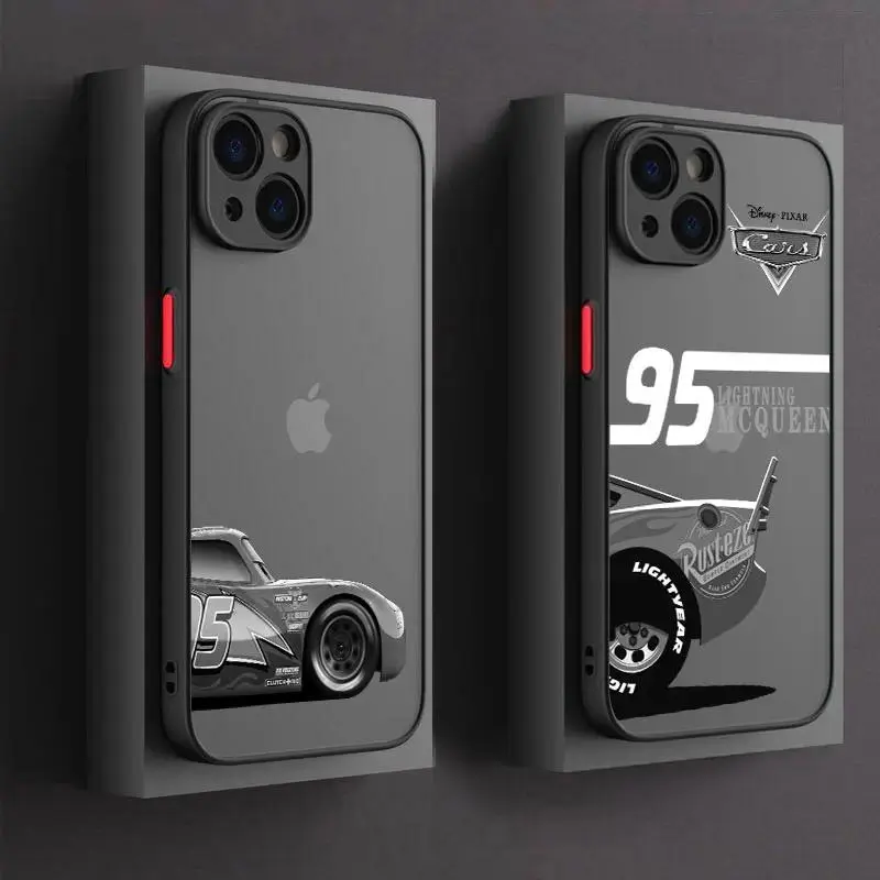 Cartoon Car Lightning Shockproof Phone Case - Casing with Protection for iPhone 17/16/15/14/13/12/11 Pro Max, Plus - Mobile Phone Accessory for Handheld Devices