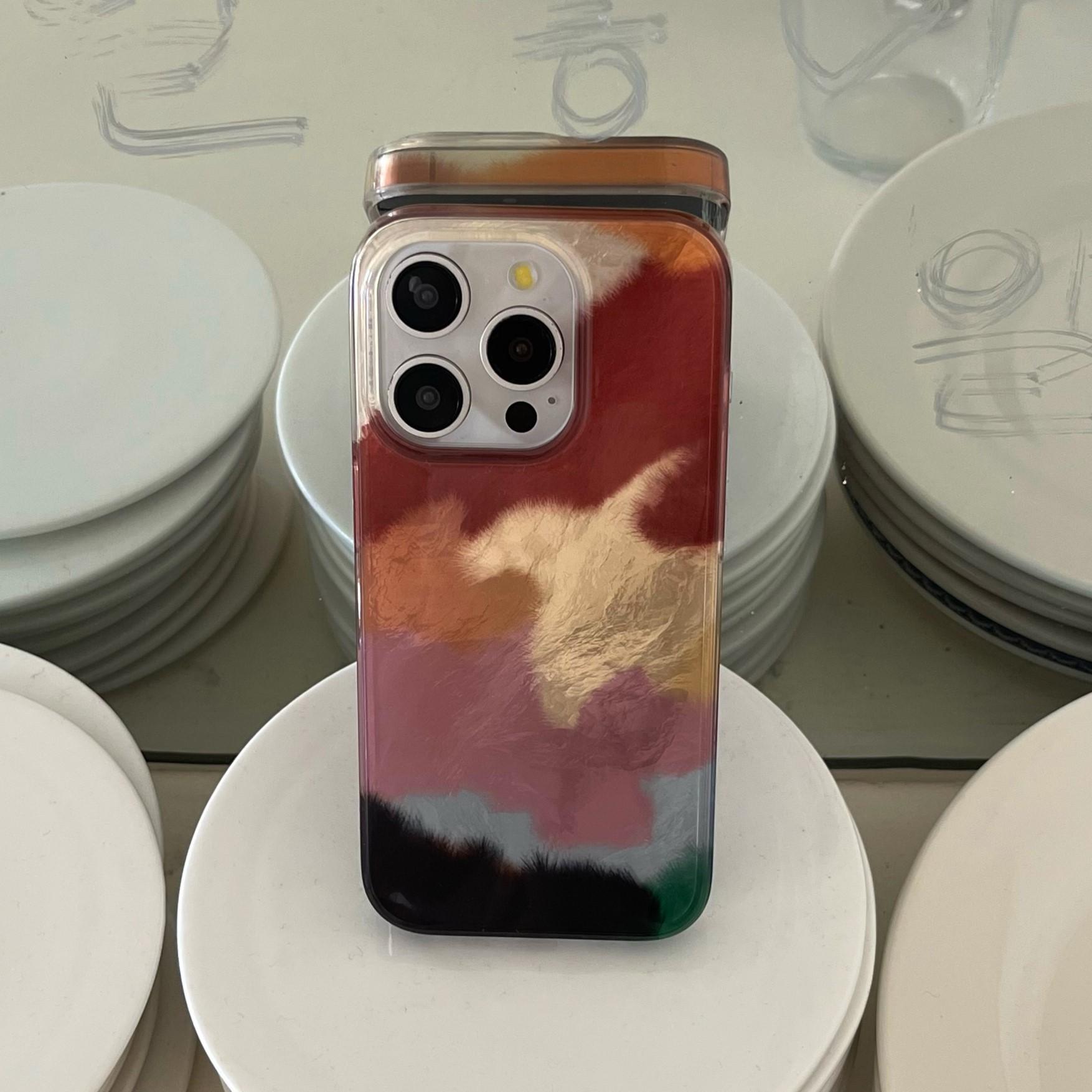 Abstract Marble Pattern Phone Case, Fashionable Phone Protective Cover, Phone Accessories Compatible with iPhone17 16 15 14 13 12 11Pro/Pro Max