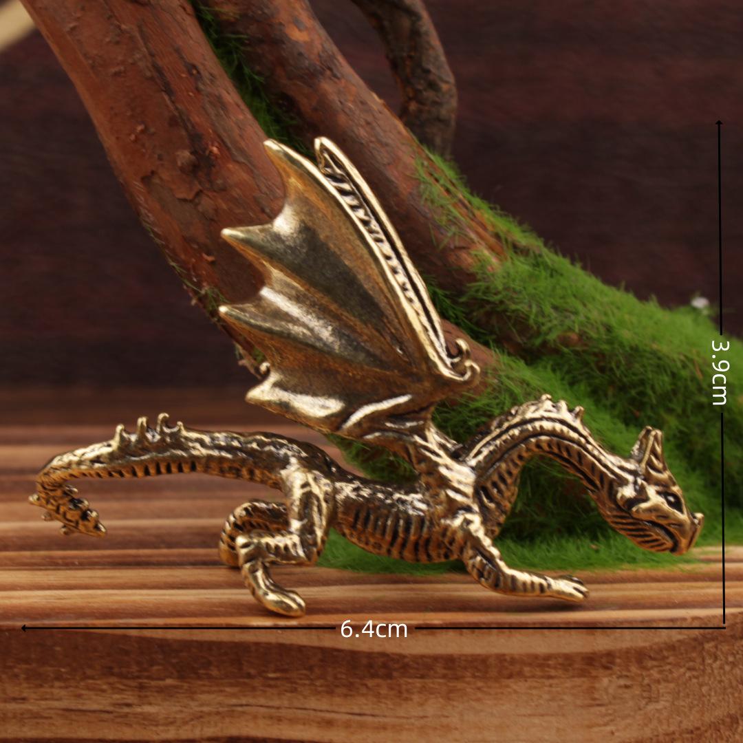 Brass Warcraft Green Dragon, Warcraft Fire Dragon, Flying Dragon, Decorative Ornaments, Copperware, Desktop Home Decoration
