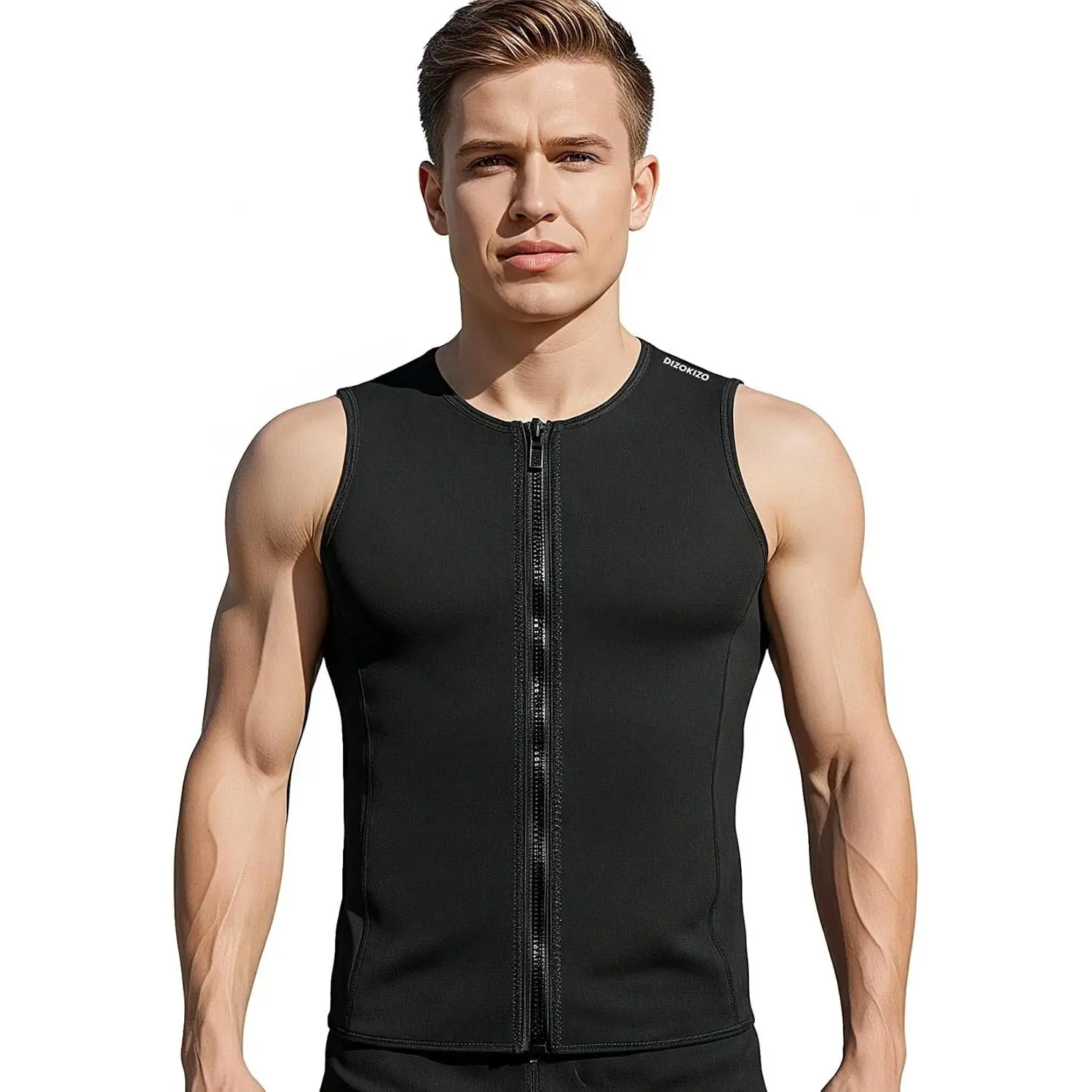 Wetsuit Vest for Men Women 3mm Front Zipper Neoprene Sleeveless Wet Suit Top for Scuba Diving Kayaking Surfing Swimming