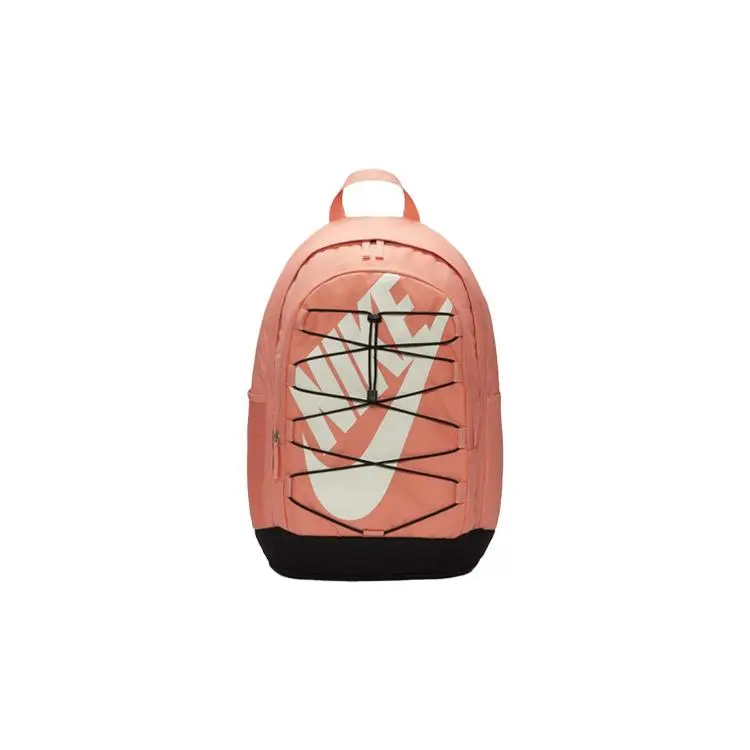 Nike Hayward 2.0 Backpack for Students and Couples – Oversized Logo, Fabric Design, Orange-Pink