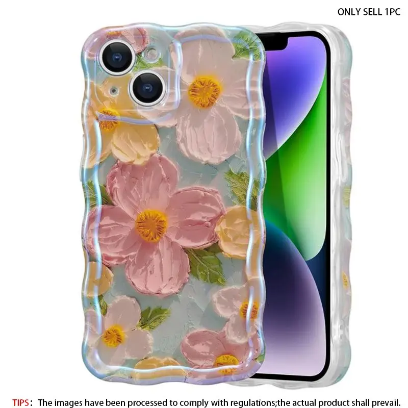 Floral pattern smartphone case, anti drop phone protective case, suitable for iPhone 17/17Air/16/15/14/13 Pro/iPhone series shockproof phone case, Stylish Shockproof Cover, Mobile phone casing