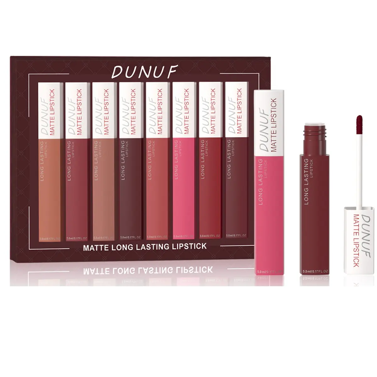 8-Piece Lip Gloss Set, 8 Colors, Long-Lasting, Easy Application, Enhances Lips, Perfect for Daily Use, Non-Fading Lip Makeup