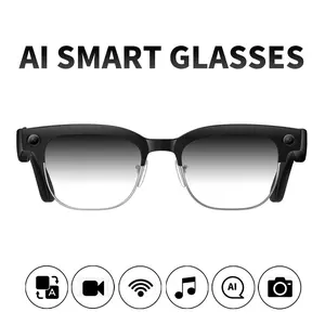 2026 new AI smart glasses, with an 8-megapixel high-definition camera, supporting photography, video recording, WiFi transmission, sunglasses functions, can make calls, play music, suitable for both male and female office driving and outdoor sports