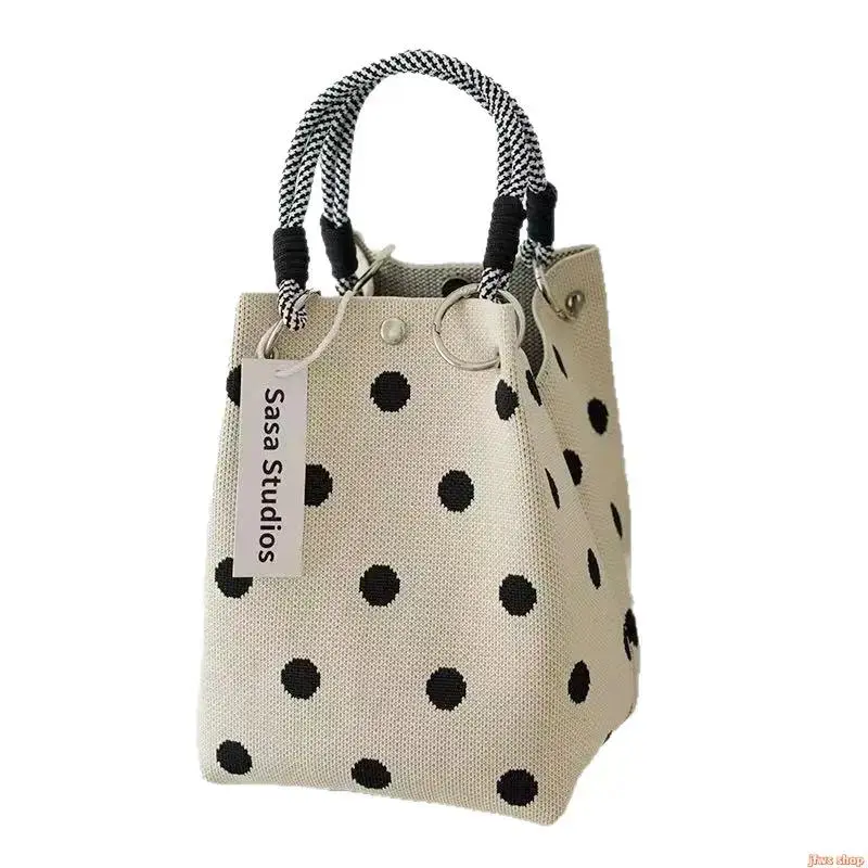 Women's Cute 3D Woven Knitted Mini Shoulder Tote Bag, Magnetic Buckle Casual Aesthetic Crochet Handbag, Summer Beach Daily Accessories (TikTok Shop Back to School)