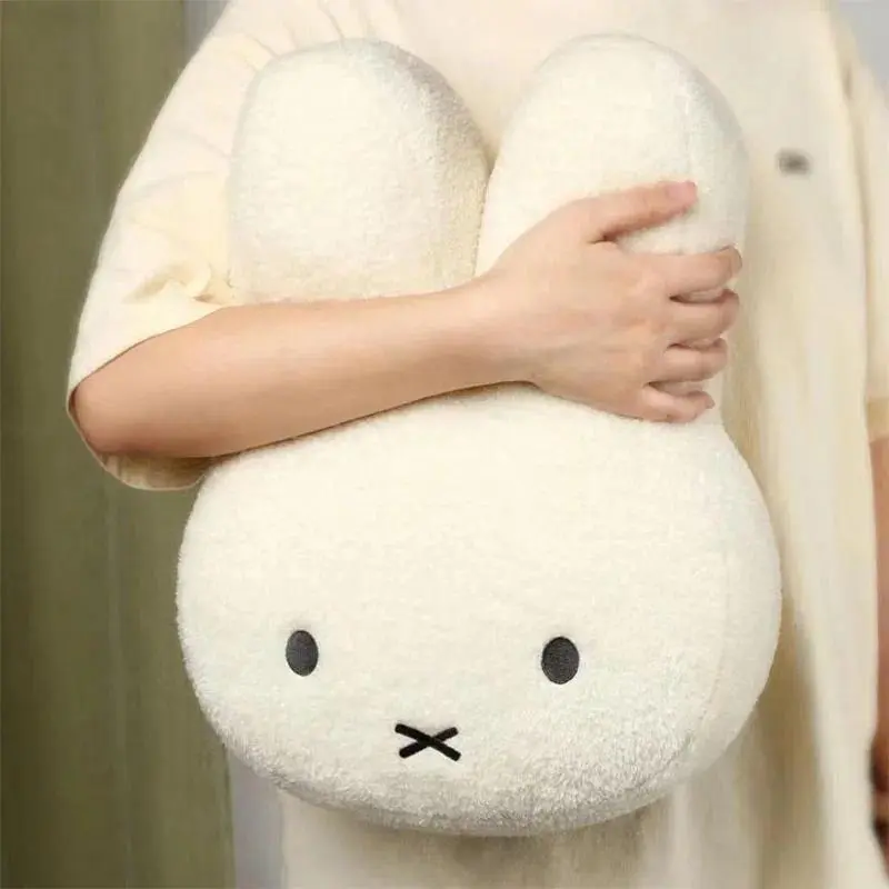 Miffy Black-Eyed Kawaii Stuffed Animal, Soft Comfortable Home Pillow, Kids' Party Gift, Minimalist Festive & Party Supply