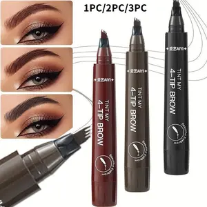 5 Color Waterproof Liquid Eyebrow Pencil with 4-Point Tips, Liquid Eyebrow Makeup Recommended by Makeup Artists, Quick Makeup for Natural Brows, Eyebrow Shape, Eyebrow Makeup Products