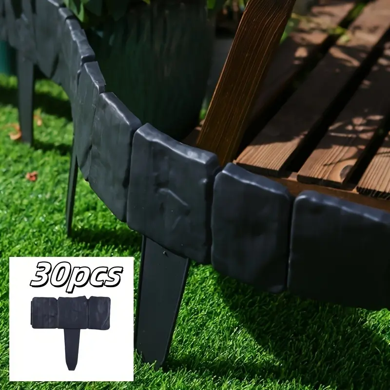 European Style Plastic Fence, Outdoor Garden Patio Barrier, Foldable Interlocking Decorative Fence, Home Gardening Small Fence