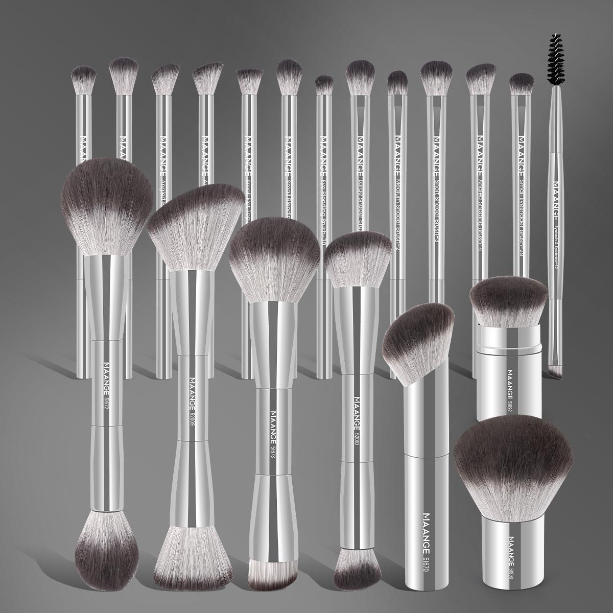 MAANGE 20pcs Professional Makeup Brush Set, Powder Brush Blush Brush Concealer Brush Contour Brush Nose Contour Brush Eyeshadow Brush Eyebrow Brush Detail Brush, Versatile Cosmetic Tools for Beauty Enthusiasts, Makeup Brush Kit