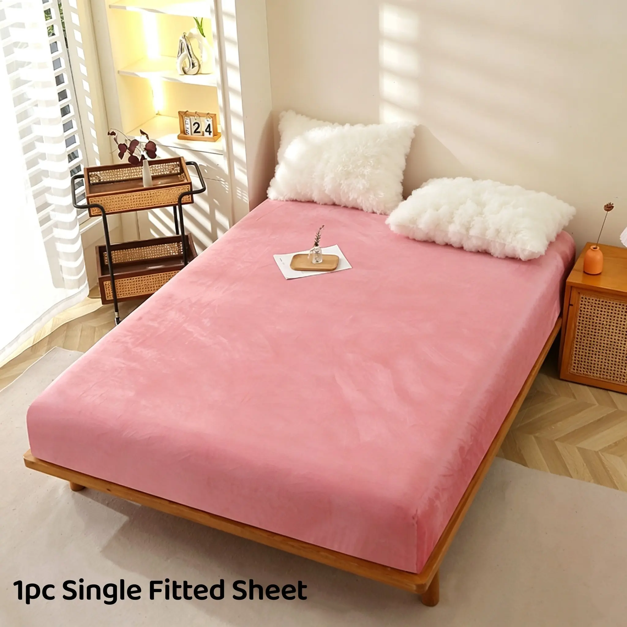 1 piece（No pillowcases or inserts）smooth velvety mattress protector, knitted deep pocket mattress cover with silky knit surface. Available in all sizes, warm and cozy, reusable and machine washable.