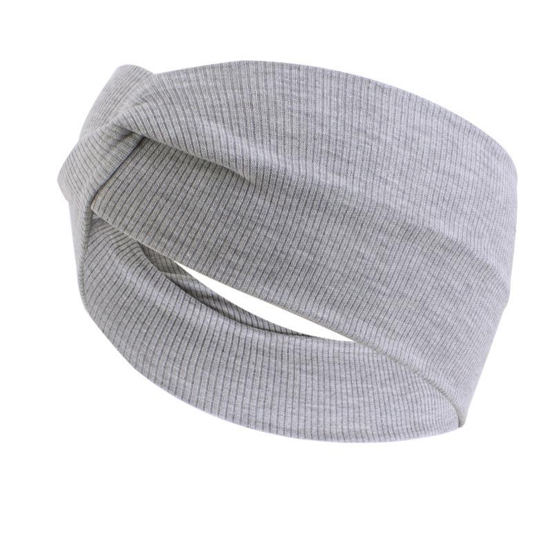 New Cross-border Cross Yoga Headband Elastic Knitted Sweet Face Washing Sports Headband Postpartum Hair Tie Hair Bun Headband for Women