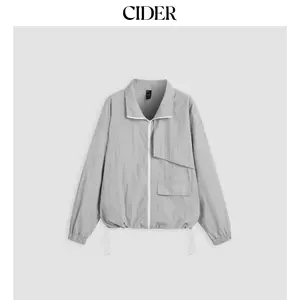 Cider [size 2-10] Collar Solid Zipper Windbreaker