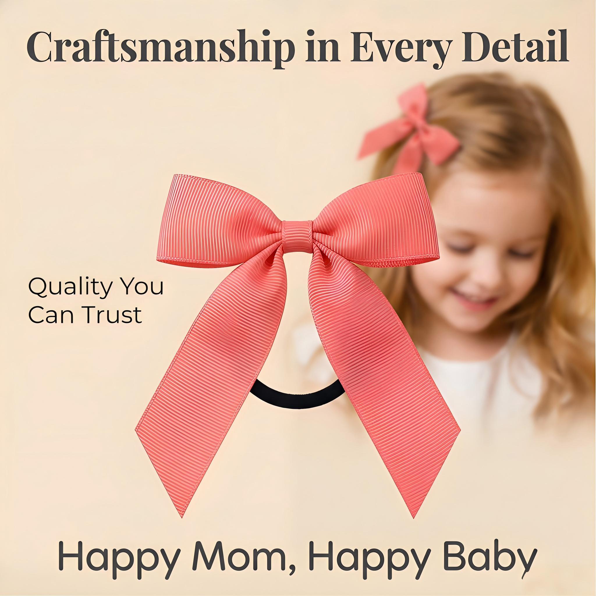 25pcs Ribbon Bows Hair Ties Toddler Bows Rubber Bands Pigtail Ponytail Bows Hair Accessories for Toddler Girl