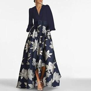 French Light Wedding Dress for Bride, Retro Minimalist Forest Style, Stand Collar, Long Style, Elegant V-Neck Going-Away Evening Dress for Women