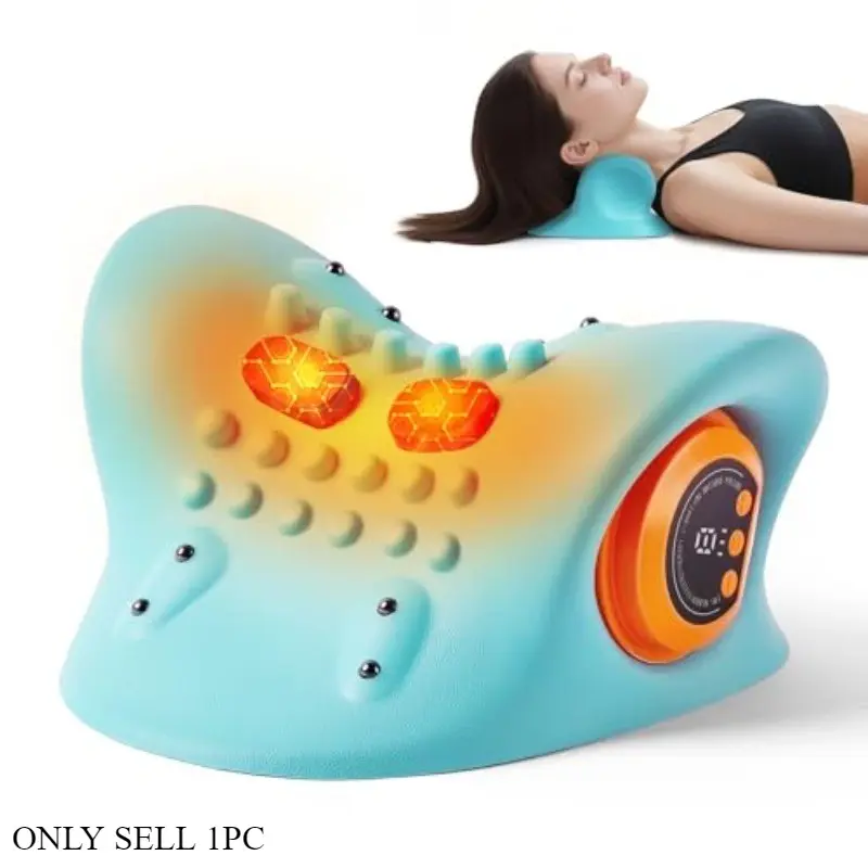 Multifunctional Electric Neck Shoulder Massage Pillow, Neck Relaxer, Deep Tissue Back Waist Massager, Back Massagers, Portable Relaxation Gift, Ideal for Home and Office