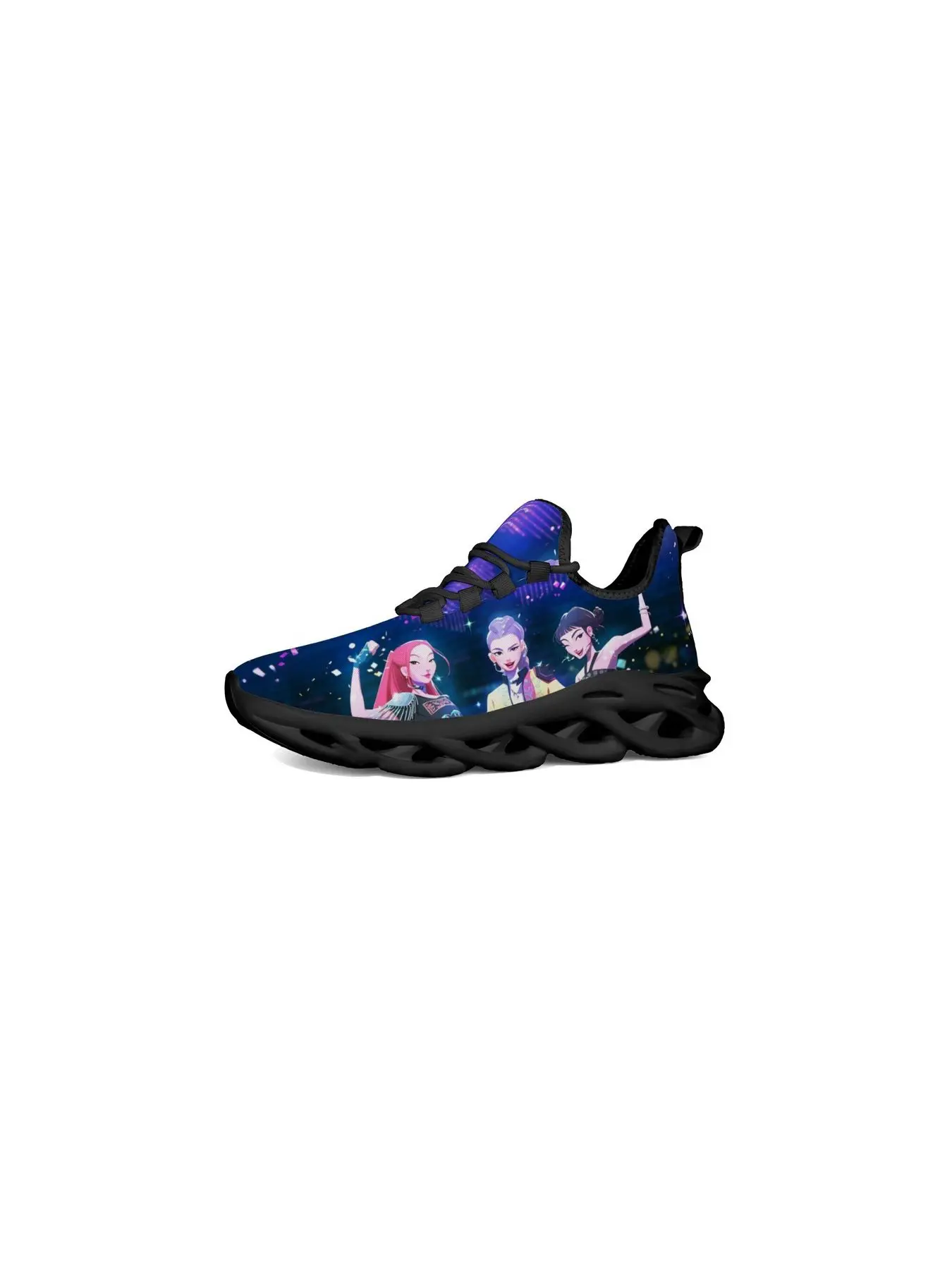 Hot Girl Group Style Women'S Casual Sneakers Unique Print Design Trendy Fashion Sneaker Comfortable Sole Perfect Lightweight Mesh Daily Wear Athletic Sneakers Breathable Footwear