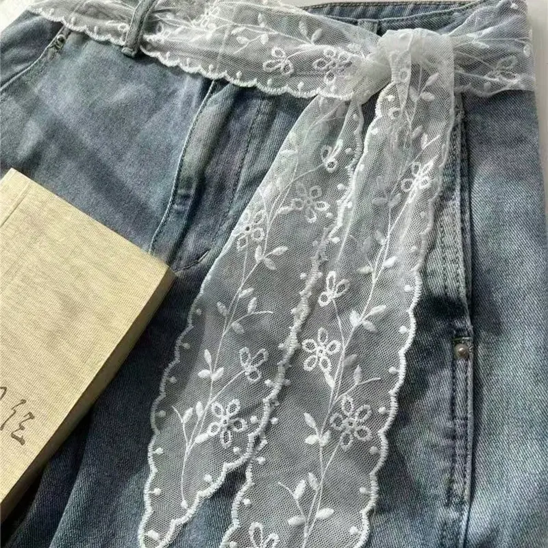 Women's Versatile Belt and Scarf, Belts for Dresses, Floral Pattern, Lightweight Decorative Scarf, Elegant Waist Accessory, Fashionable and Beautiful