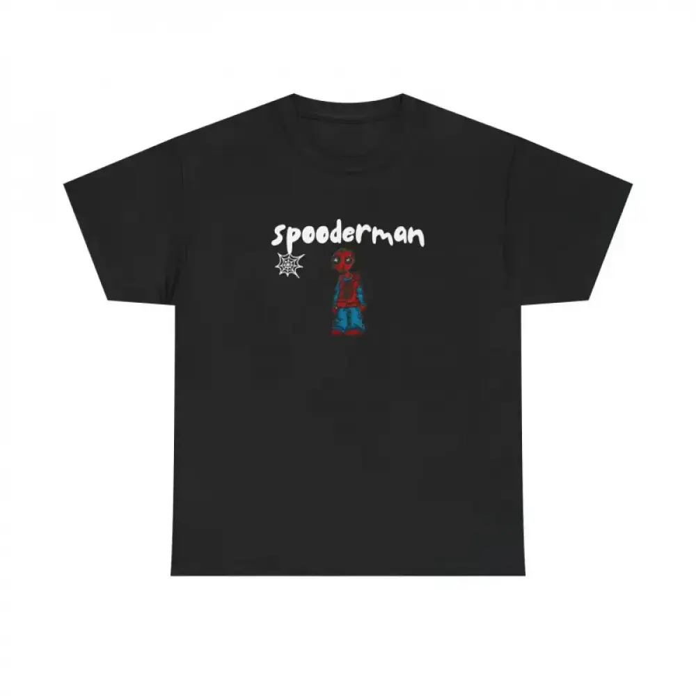 SpooderMan Tee Graphic T Shirt Unisex Heavy Cotton Tee Comic Book Hero Shirt Superhero Fan Gift 100 Percent Cotton Breathable Soft Funny Meme Design For Men Women For Him Her Gift zendaya spiderman tshirt