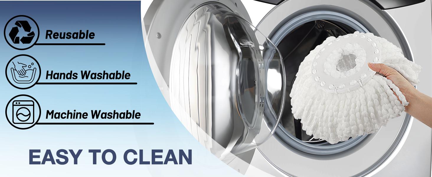 Spin Mop Replacement Head For Hurricane 360° Spin Mop Systems, Microfiber Spin Mop Head, Round Shape Standard Universal Size Magic Mop Refill, 3 Pack Spin Mop Replacement Head For Hurricane 360° Spin Mop Systems, Microfiber Spin Mop Head, Round Shape Standard Universal Size Magic Mop Refill, 3 Pack