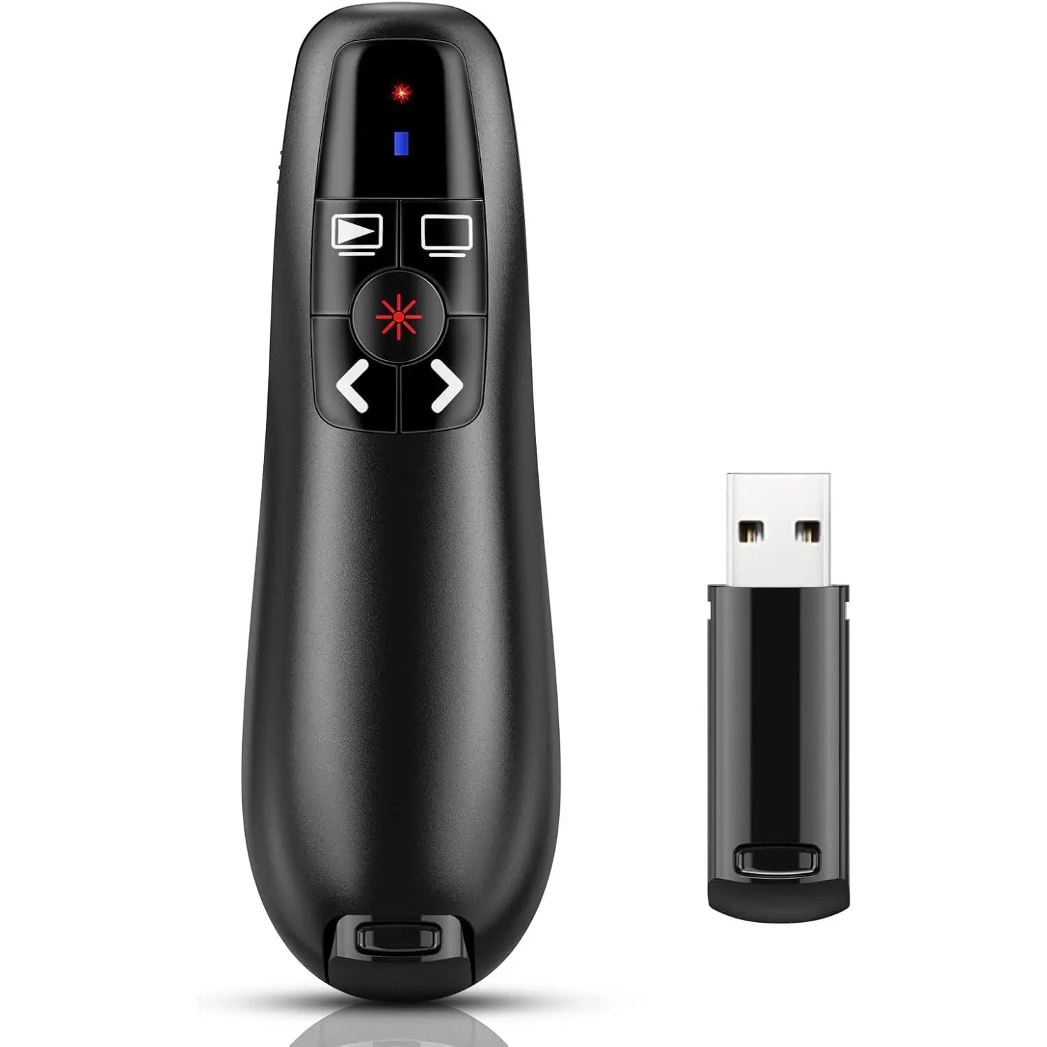 Presentation Clicker  Presenter Remote Clicker for PowerPoint Presentation, RF 2.4GHz USB PowerPoint Clicker Slide Advancer with Volume Control for /Laptop/