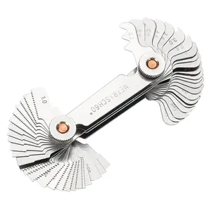 Professional Thread Gauge, 3-in-1 Thread Pitch Gauge: Metric 60°, Whitworth 55° &  SAE 60° Screw Gauge Set – Stainless Steel Thread Checker with Locking Device for Automotive, Workshop & Plumbing