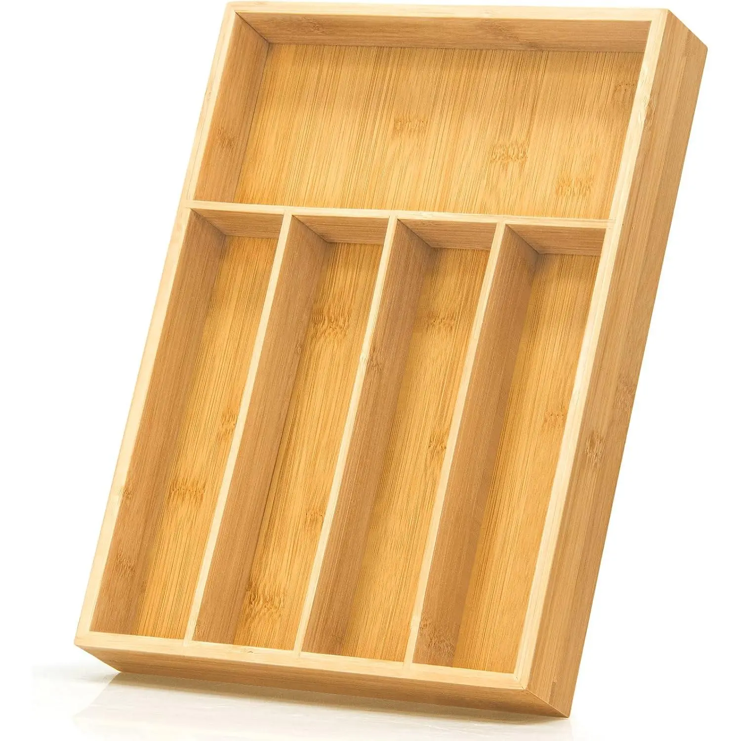 Silverware Drawer Storage, 5-Compartment  Cutlery Rack, Kitchen Cutlery Storage Box