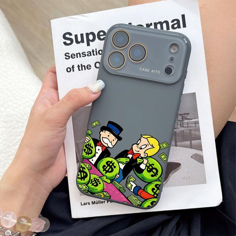 DarlingCase Graffiti Monopoly Print Phone Case Ultra Skin Friendly Touch All Inclusive Lens Compatible with IPhone 17 Pro Max, IPhone 16 Pro Max, 15/14/13/12 Stylish Protection for Your Device