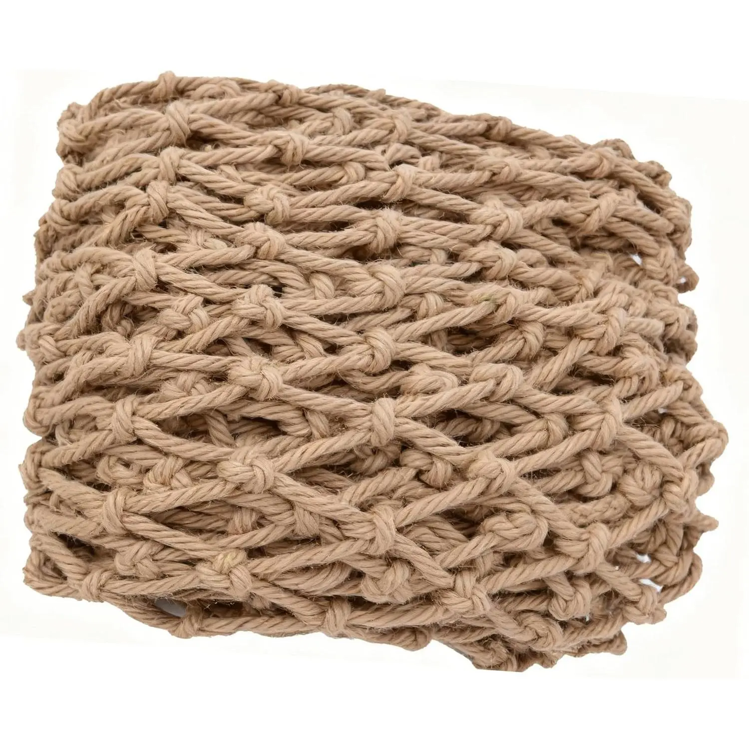 Multi-Use Hemp Rope Net: Natural Jute, 15 Sizes, Ideal for Indoor/Outdoor Decor & Safety, Handcrafted with Free Installation Accessories (3x6ft)