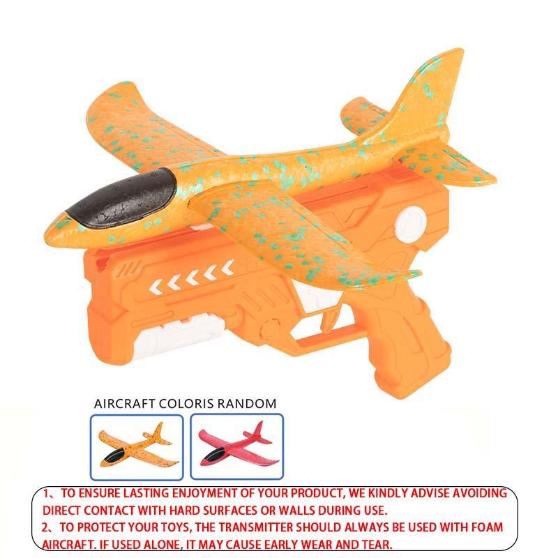 Colorful Durable Foam Airplane Launcher Toy, 1 Set Outdoor Fun Handheld Hand-Throwing Airplane Toy, Outdoor Sports Toy for Kids, Birthday Gift for Boys & Girls