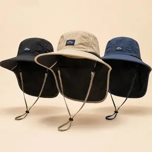 Unisex Outdoor UV-Resistant Sun Protection Fisherman Hat with Neck Flap, Parent-Child Style, Men's Accessories, Ideal for Camping & Hiking,summerwins