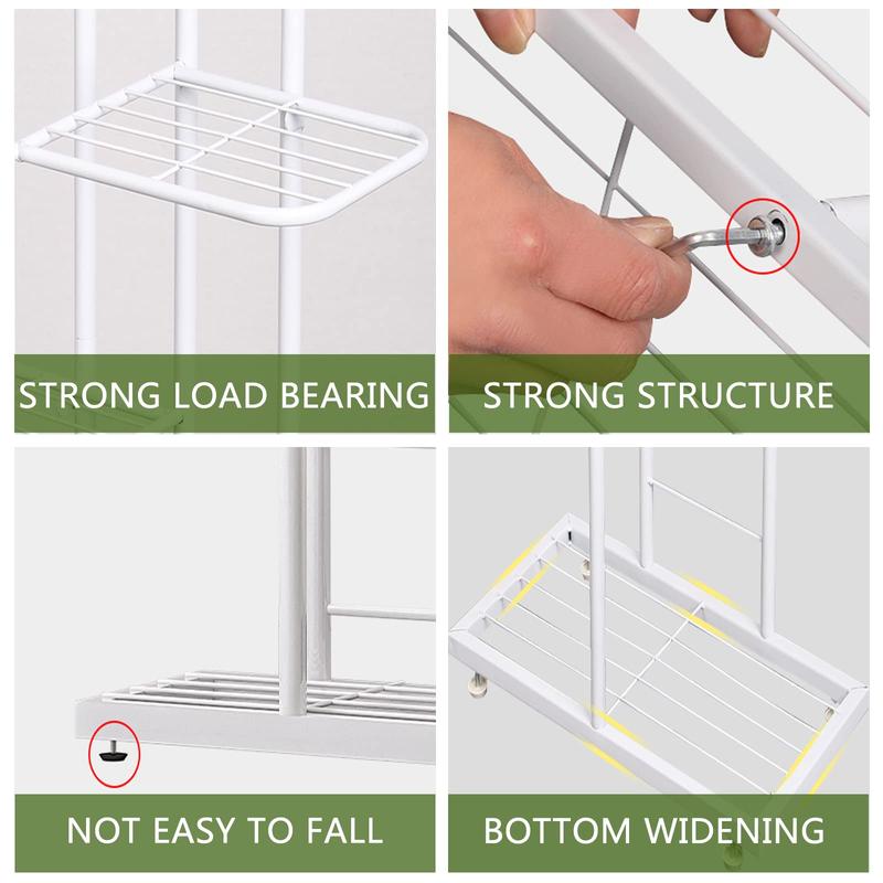 Plant Stand Indoor Outdoor Metal 4 Tier 5 Potted Multiple Flower Pot Holder Shelf Planter Display Shelving Unit for Patio Garden Corner Balcony Living Room【A001】 Deals For You Days