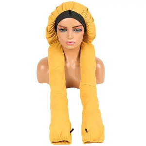 2026 New 2-in-1 Long Hair Sleep Bonnet - Breathable, Water-Resistant, UV-Protection Bonnet for Braids & Hair Extensions (Summer Vibes)