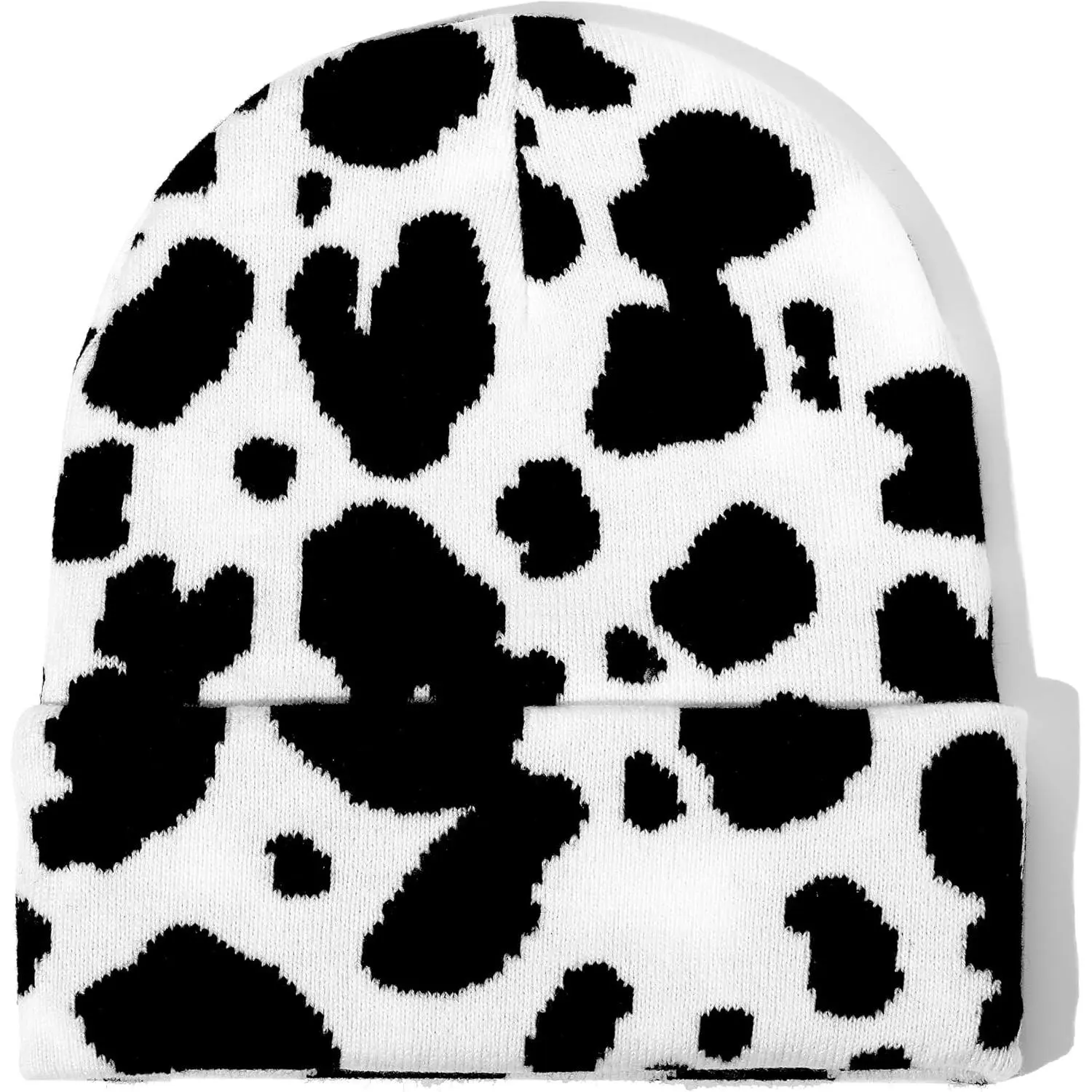 Camo Beanie Hat for Men Women Giraffe Cow Print Leopard Cheetah Print Gifts Knit Hat Funny Animal Themed Stuff Lover Gifts