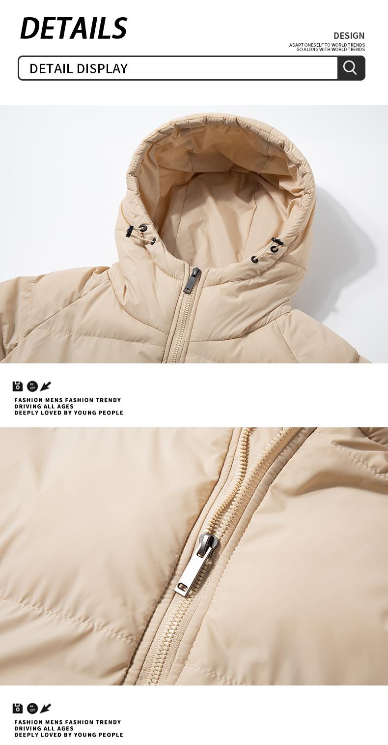 Men's Plain Pocket Zip Up Thick Warm Hooded Puffer Coat, Regular Fit Long Sleeve Padded Winter Coat, Menswear, Cold Weather Gear, Mens Clothing, Jackets for Men, Jackets, Men's Clothing