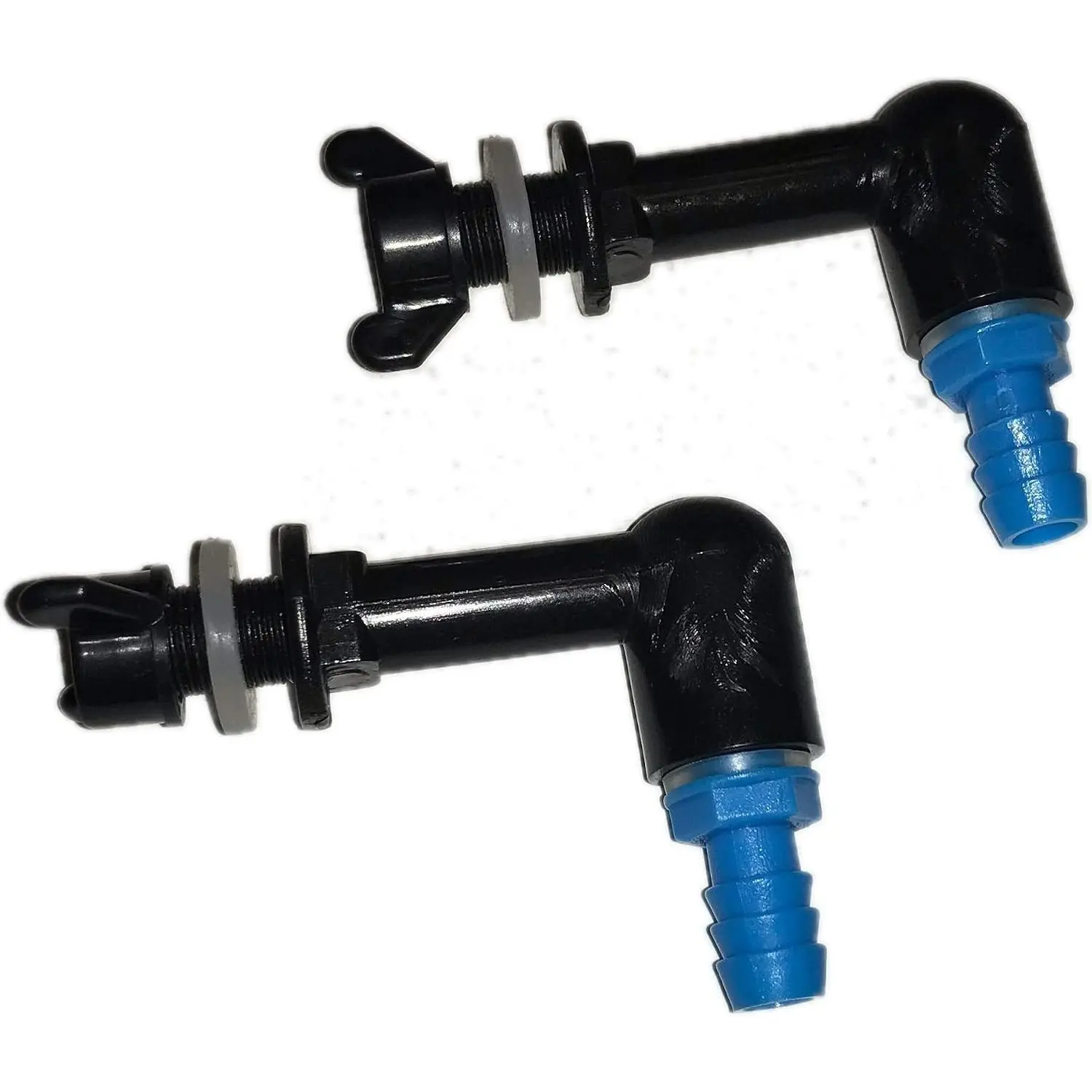 2-Pack Bucket Barb Fittings, 5/16" Barb Connectors for Rabbit Nipples Gravity Feed Setup, Barb Fitting, Two-Pack
