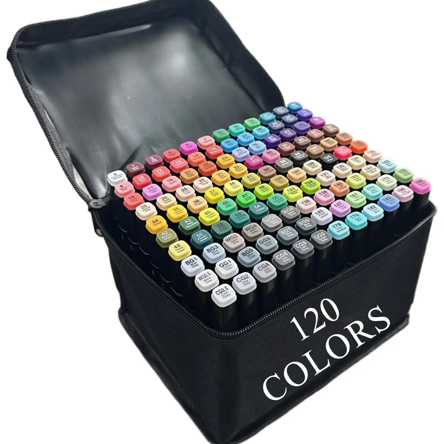 120-Color -Tip Markers Set with Portable Bag - Art Markers for Coloring, Drawing & Sketching - for People Who Love Art.