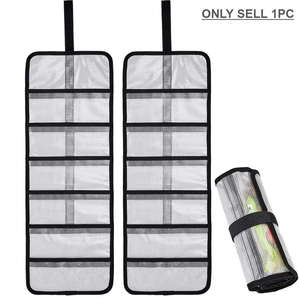 Reel-Style Fishing Lure Storage Bag, 6-Pocket Transparent PVC Fishing Gear Bag, Durable Saltwater Hook Protector, Trolling Lure Fishing Gear Box, Fishing Tackle Organizer, Multifunctional Fishing Accessories