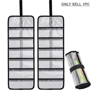 Reel-Style Fishing Lure Storage Bag, 6-Pocket Transparent PVC Fishing Gear Bag, Durable Saltwater Hook Protector, Trolling Lure Fishing Gear Box