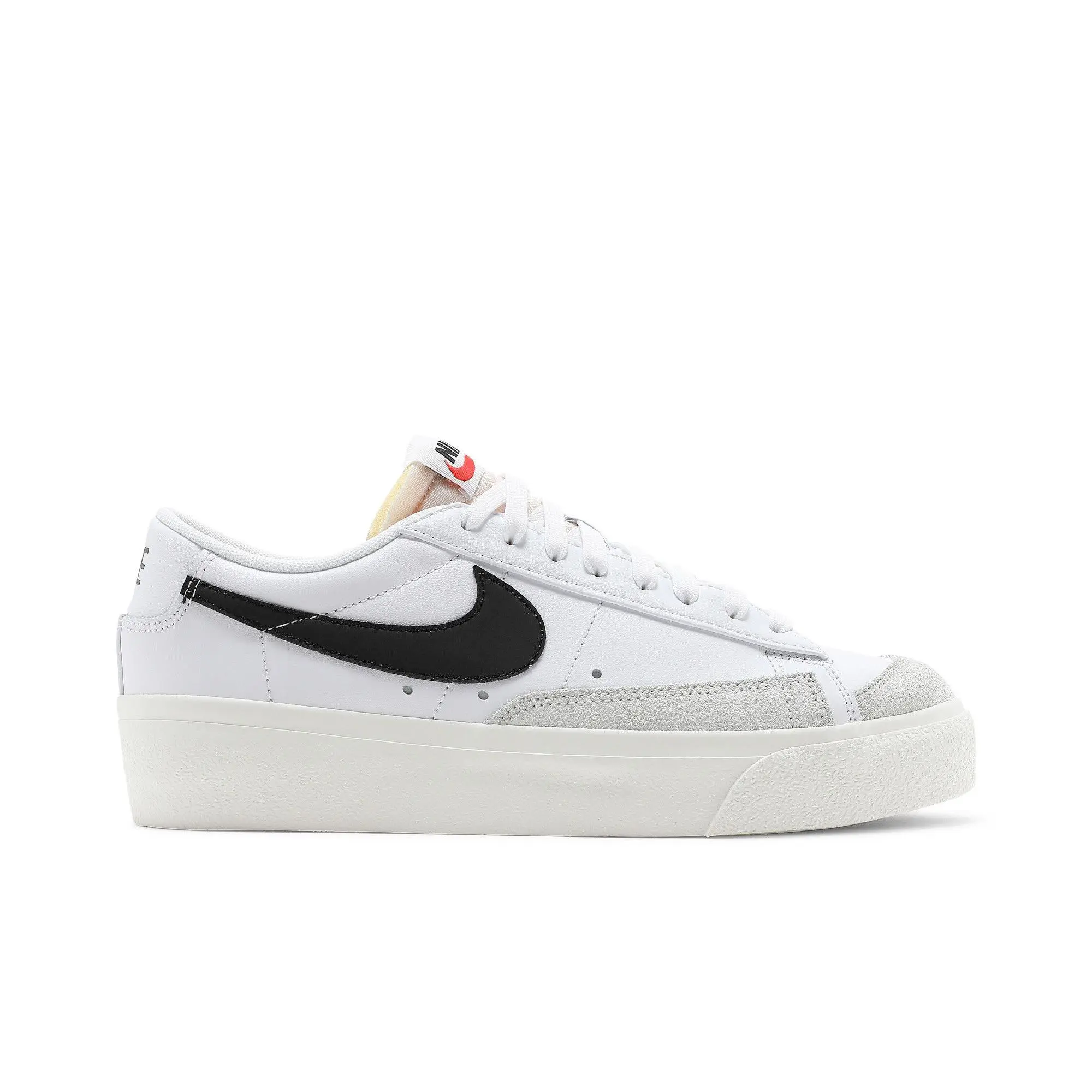 Nike Womens Blazer Low Platform 'White Black' (women's sizes) White/Sail/Team Orange/Black sneakers DJ0292 101