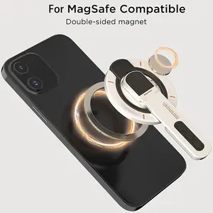 3 in 1 Magnetic Phone Grip Stand Rotating Finger Ring Holder for iPhone MagSafe Compatible Phones