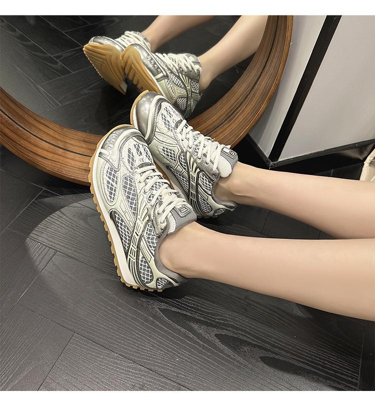 2026 New Model Women's Dad Shoes Breathable Sports Shoes Trendy Casual Versatile Anti-Slip Breathable