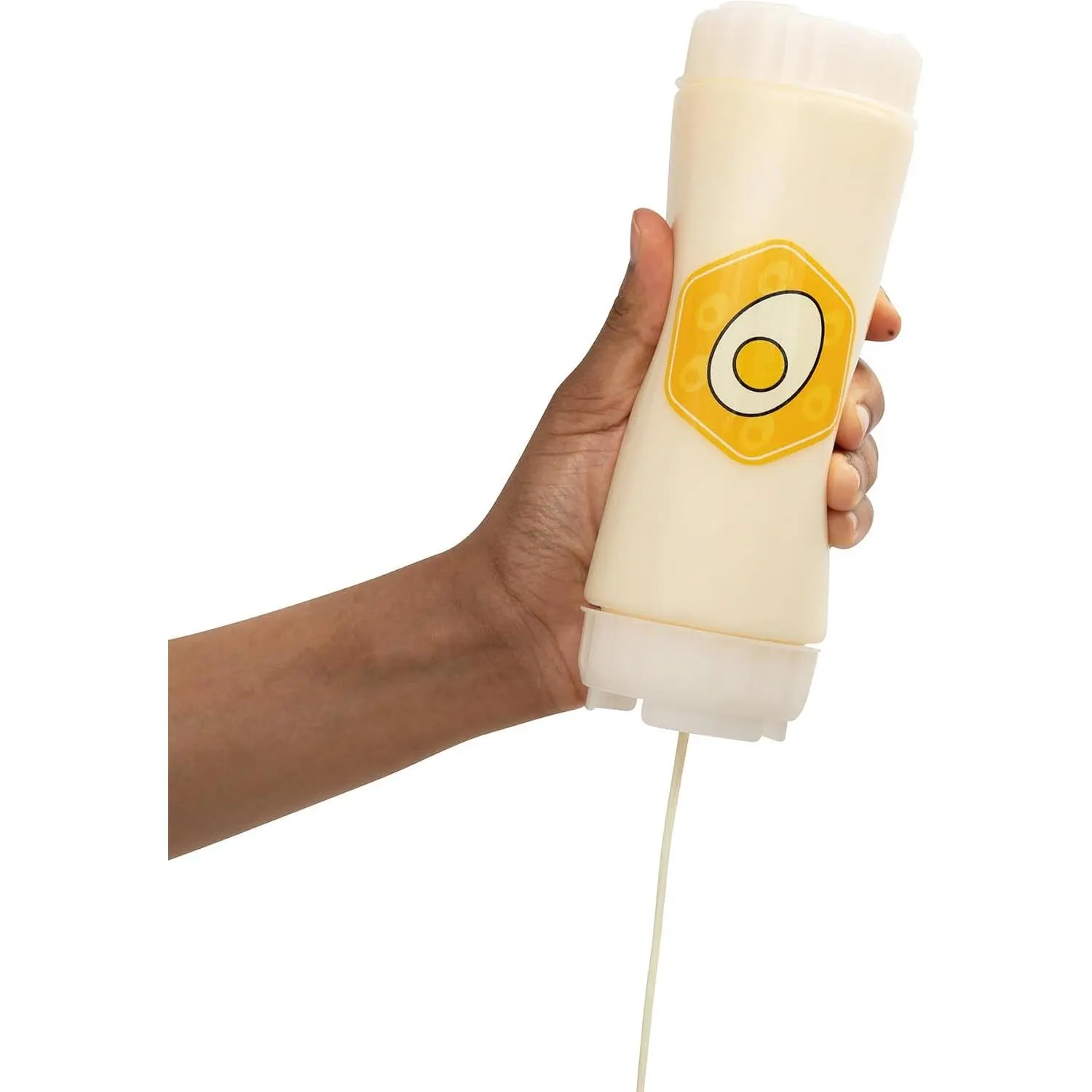 No‑Drip FIFO Mayo Squeeze Bottle 18oz BPA-Free Refillable Dispenser with White Twist Cap for Mess-Free Squeezing Ideal for Mayonnaise, Aioli, Ranch, Creamy Dressings & Prep Use