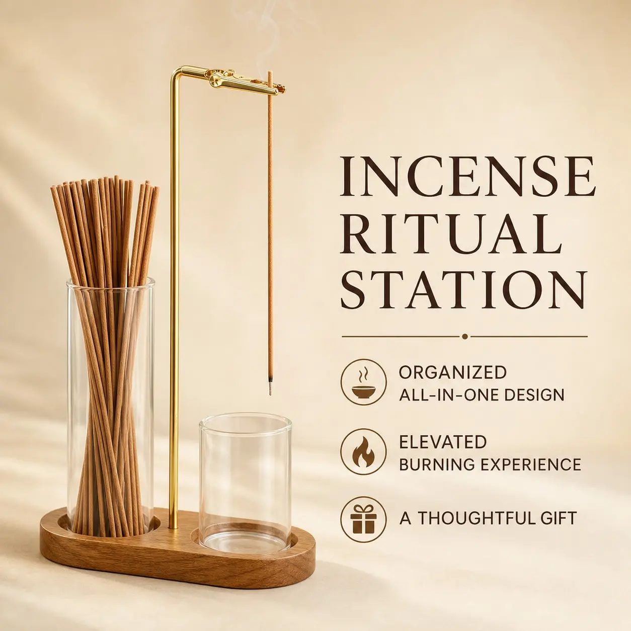 Modern Simple Hanging Incense Burner, Glass Cup Aroma Diffuser, Contemporary Design, Essential Oil Holder, Home Decor Accessory
