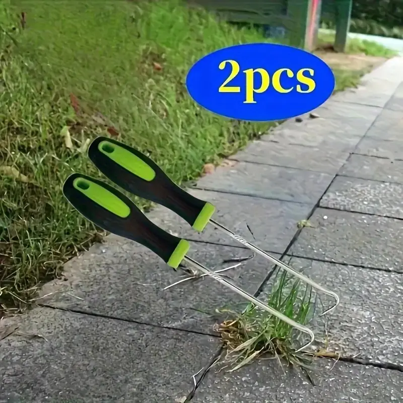 2-Pack Weeding Hooks for Pathways, Moss Removal, Narrow Spaces, Battery-Free, Durable Garden Tools, Garden Equipment, Lawn and Driveway Maintenance, Weed Control Accessories