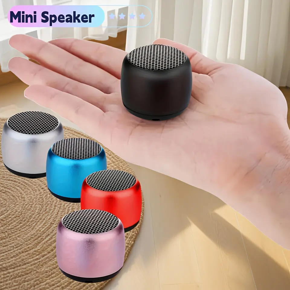 Portable Mini Wireless Speaker with Subwoofer Heavy Bass, Small Steel Cannon Design, HD Surround Sound Quality, Perfect for Home & Outdoor Use