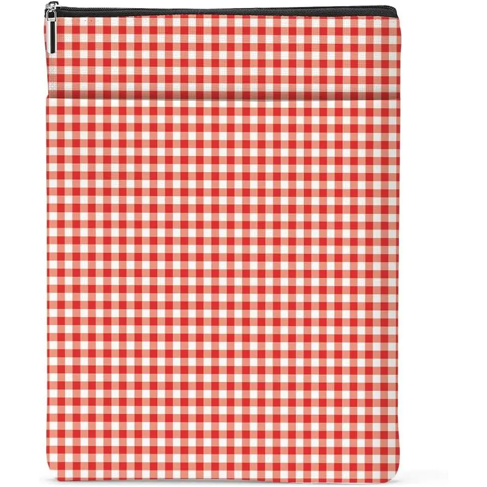 Gingham Book Sleeve, Checkered Book Sleeve Pouch Protector for Paperbacks Bookish Gifts Reading Accessories for Women Girls Reader Librarian Teacher Friendship Birthday Christmas Graduation