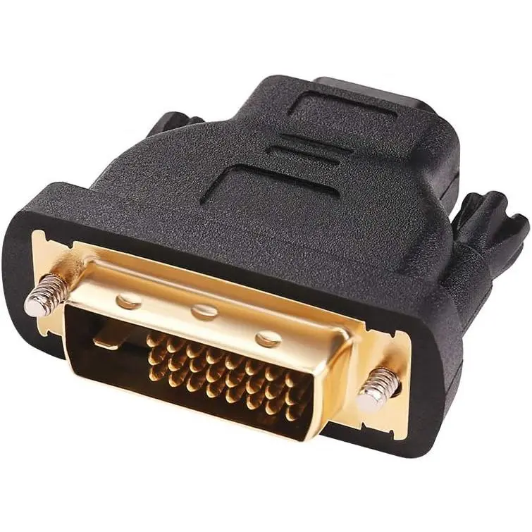 Adapter DVI Male to HDMI Female Bi-Directional DVI-D Port Converter 4K 1080P Gold Plated Connector
