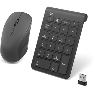 22   Number Pad and -Black,2.4GHz Numeric Keypad with  3 Adjustable DPI,Financial Keypad and  Combo for Data Entry and Accounting,Numpad Keypad Set for Laptop,,Desktop,PC